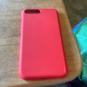 Plain red case. Soft inside.